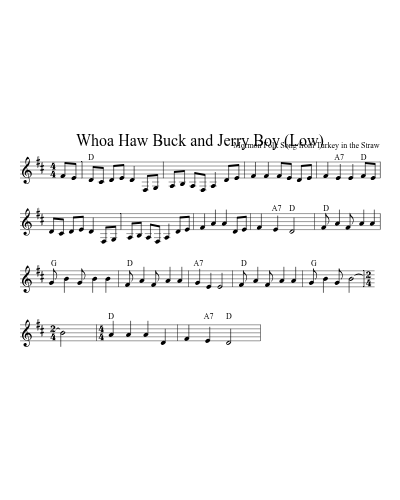 Whoa Haw Buck and Jerry Boy (Low)