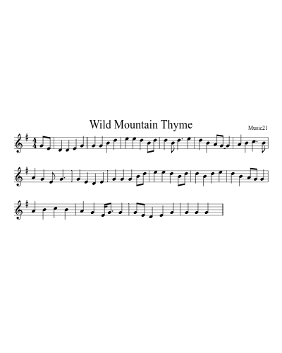 Wild Mountain Thyme