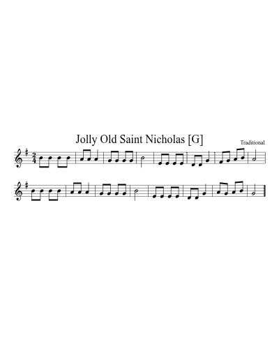 Jolly Old Saint Nicholas [G]