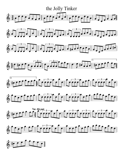 The Jolly Tinker (Version 5) sheet music preview