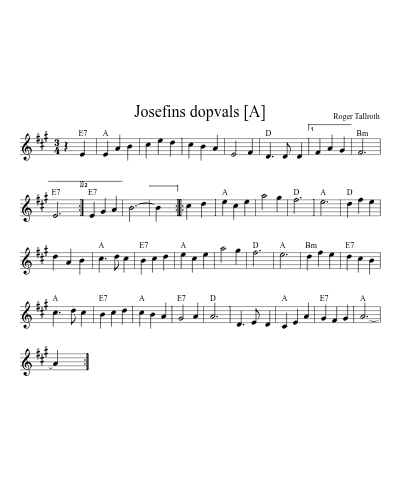 Josefins dopvals [A] (Version 5)