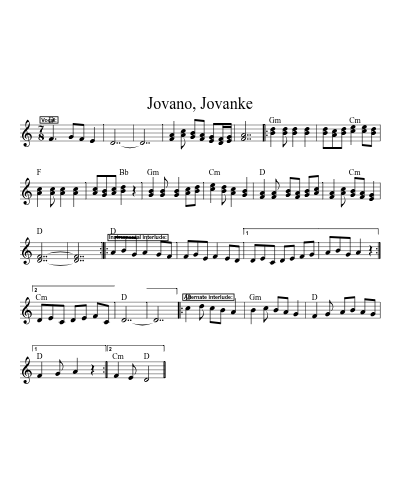 Jovano, Jovanke (Version 2)