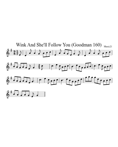 Wink And She'll Follow You (Goodman 160) preview