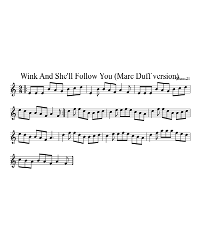 Wink And She'll Follow You (Marc Duff version)