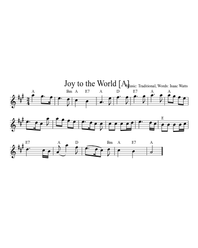 Joy to the World   [A]