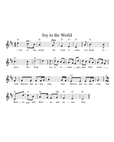 Joy to the world (Version 5) preview