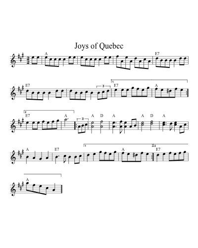 Joys of Quebec (Version 3)