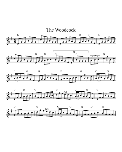 The Woodcock sheet music preview
