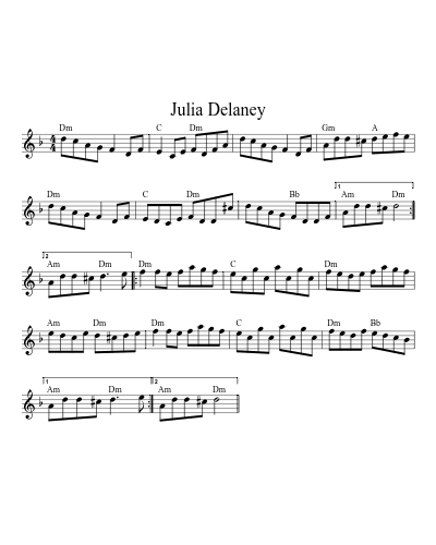 Julia Delaney (Version 15) sheet music preview
