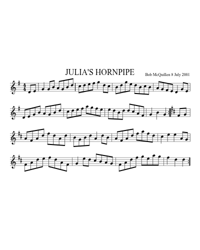 JULIA'S HORNPIPE (Version 2)