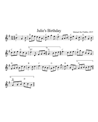 Julie's Birthday (Version 2)