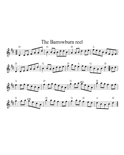 The Barrowburn reel sheet music preview