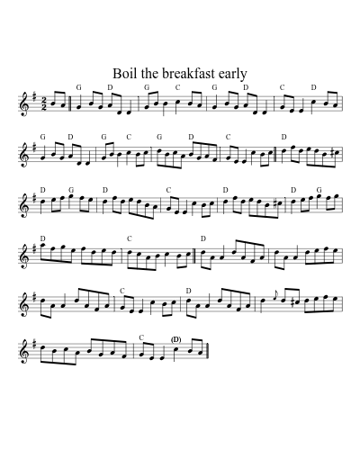 Boil The Breakfast Early (Version 2) preview