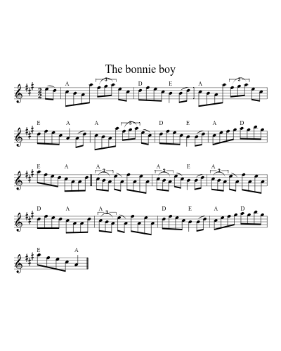 The bonnie boy sheet music preview