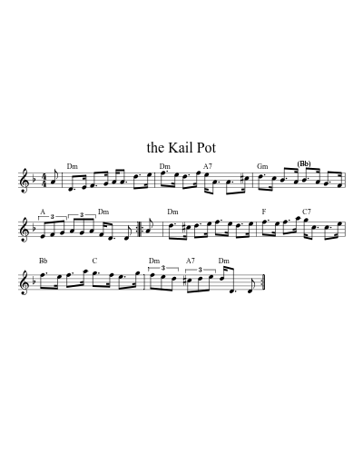 the Kail Pot sheet music preview