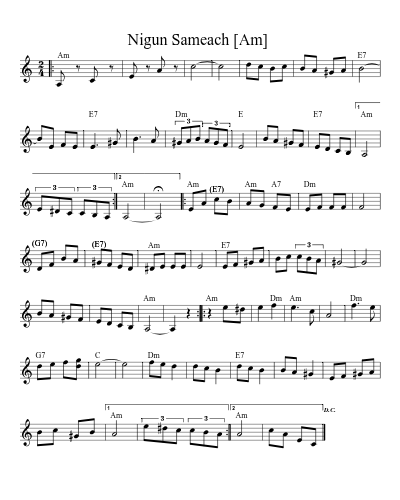Nigun Sameach  [Am] (Version 4)