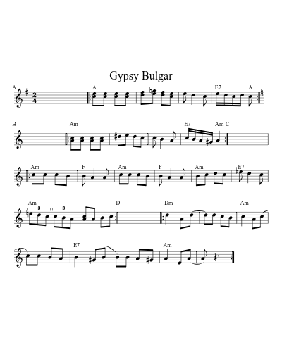 Gypsy Bulgar (Version 8)