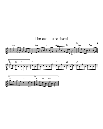 The cashmere shawl sheet music preview