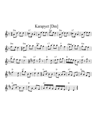 Karapyet    [Dm]