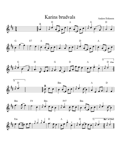 Karins brudvals (Version 2)