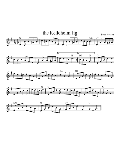 the Kelloholm Jig sheet music preview
