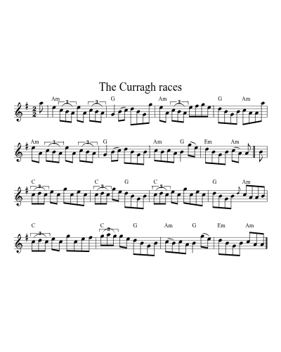 The Curragh races sheet music preview