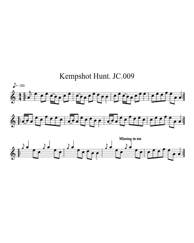 Kempshot Hunt. JC.009