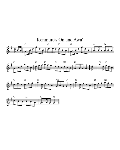 Kenmure's On and Awa' (Version 3)