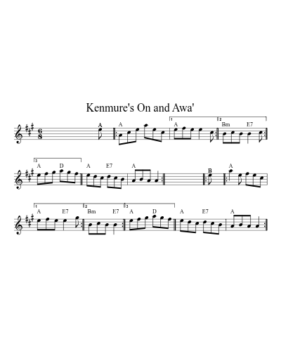 Kenmure's On and Awa' (Version 4)