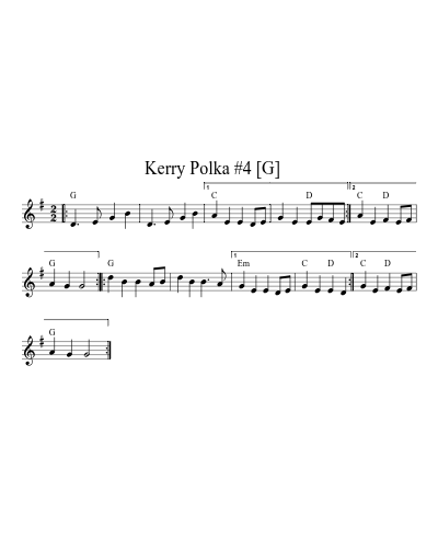 Kerry Polka #4    [G] sheet music preview