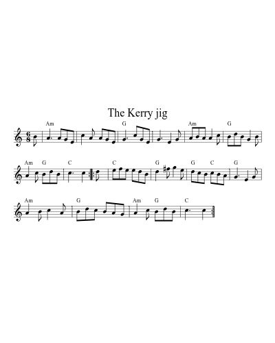 The Kerry Jig (Version 4) sheet music preview