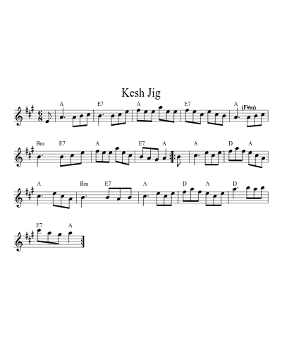 Kesh Jig (Version 7) sheet music preview