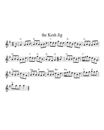 The Kesh jig (Version 4) sheet music preview