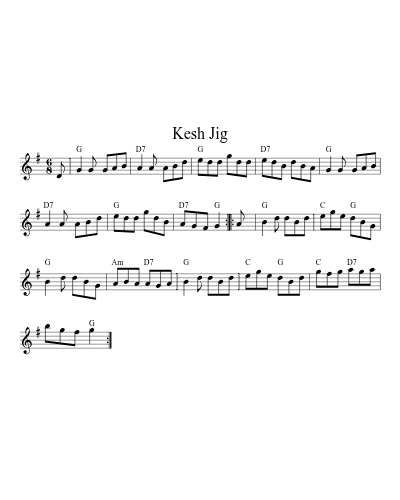 Kesh Jig (Version 15) sheet music preview