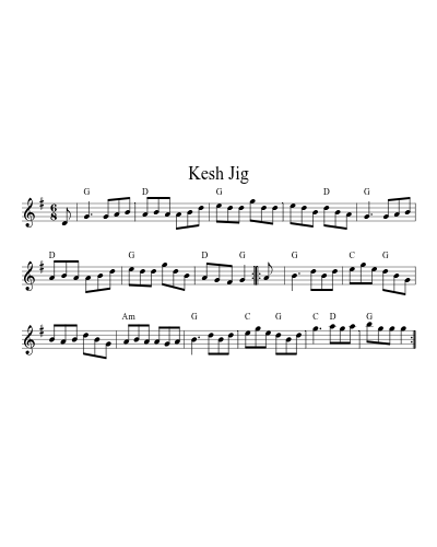 Kesh Jig (Version 16) sheet music preview