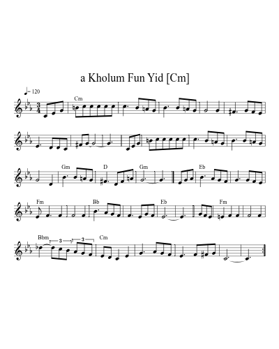 a Kholum Fun Yid    [Cm]