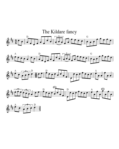 The Kildare fancy (Version 5) sheet music preview