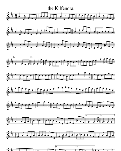the Kilfenora sheet music preview