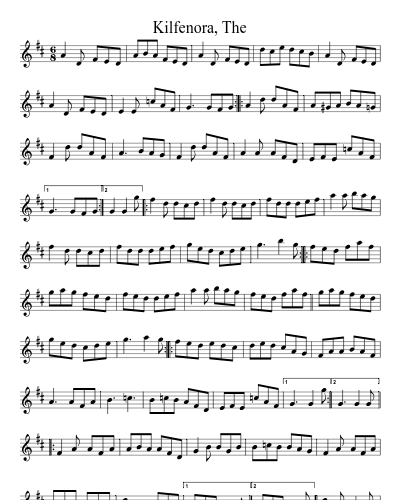 Kilfenora, The sheet music preview