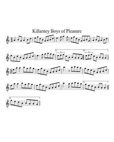 Killarney Boys of Pleasure (Version 2)