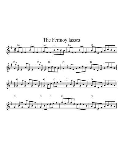 The Fermoy lasses sheet music preview