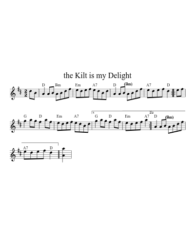 the Kilt is my Delight sheet music preview
