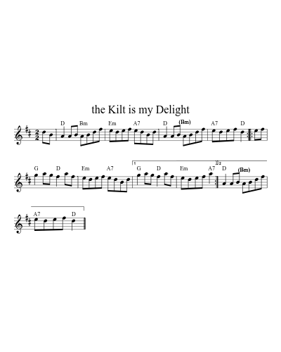 the Kilt is my Delight (Version 2) sheet music preview