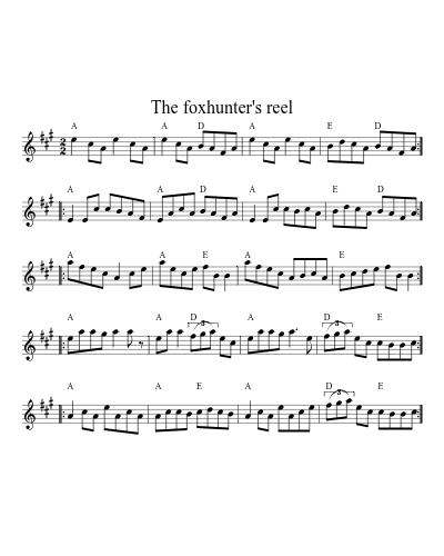 The Foxhunter's Reel (Version 2) preview