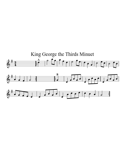 King George the Thirds Minuet (Version 3)