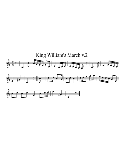 King William's March  v.2 (Version 2)