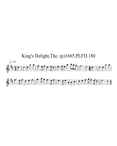 King's Delight,The. (p)1665.PLFD.180