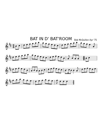 BAT IN D' BAT'ROOM