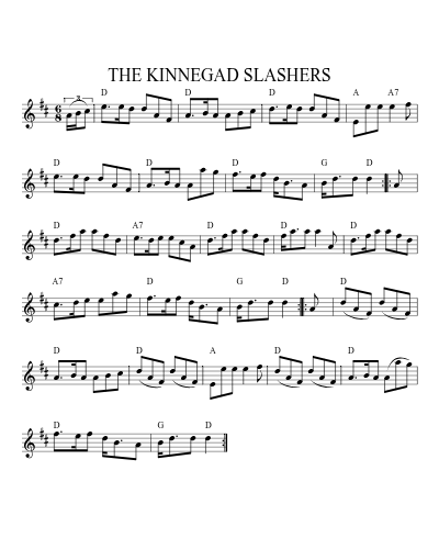 The Kinnegad Slashers (Version 6) sheet music preview