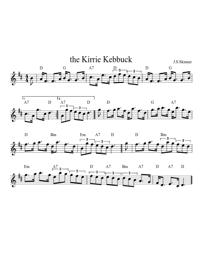the Kirrie Kebbuck (Version 2) sheet music preview